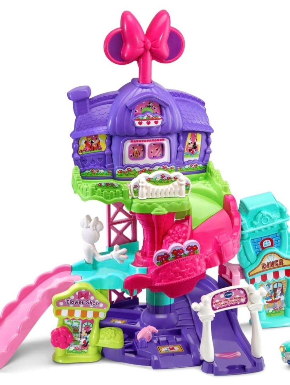 VTech Go! Go! Smart Wheels - Disney Minnie Mouse Around Town Playset - Goofy Car